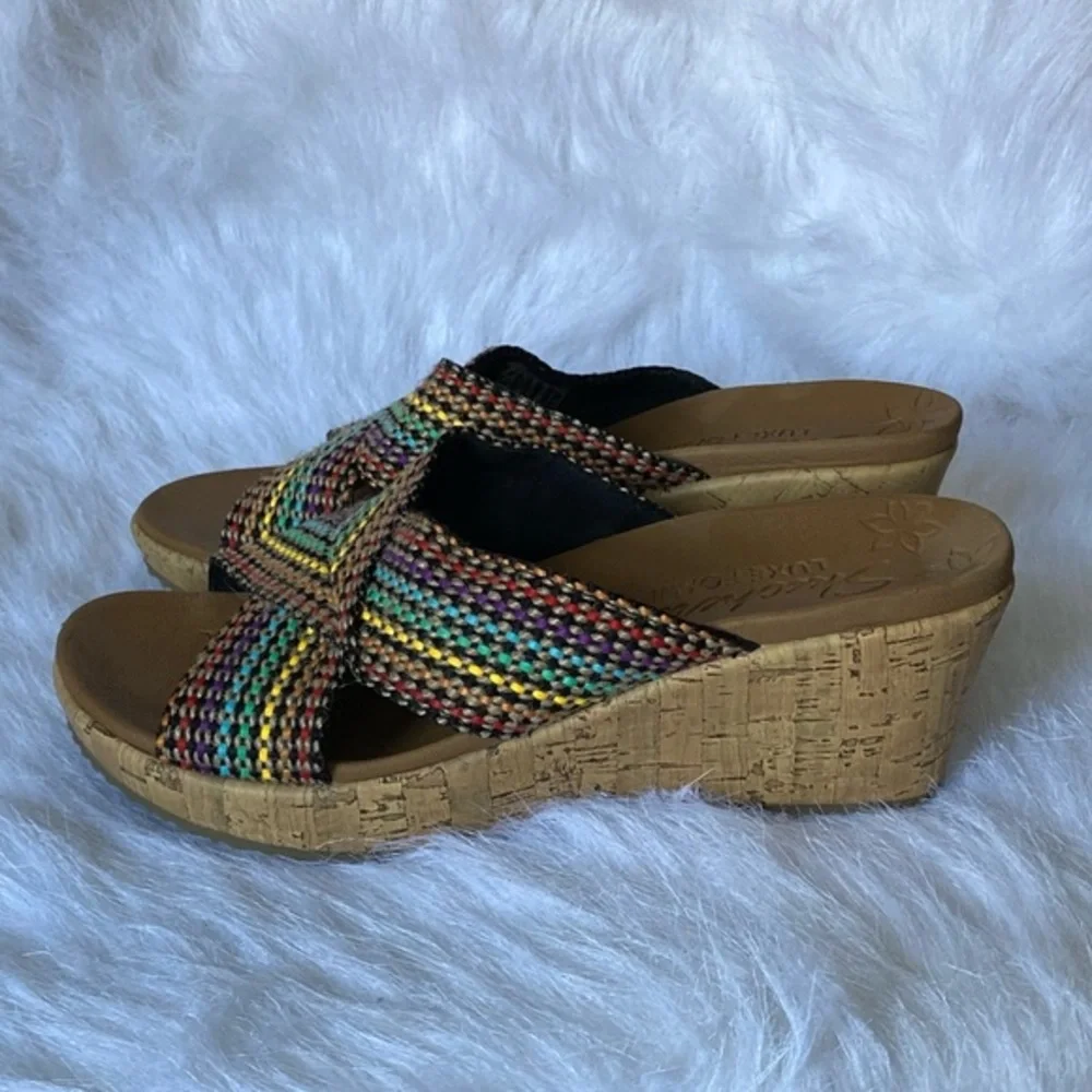 Skechers‎ Shoes Women’s Size 7 Open Toe Slip On Wedges